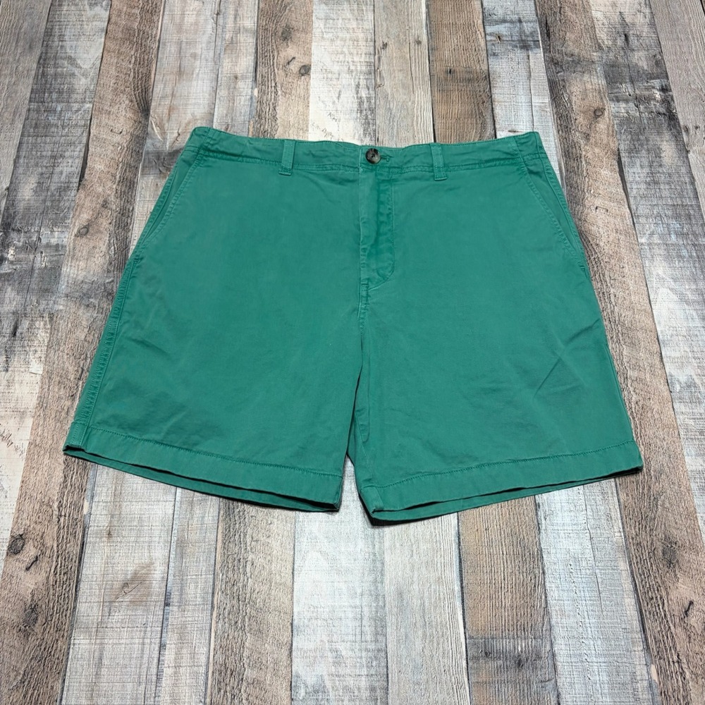 Vineyard Vines Island Shorts Mens 32 Green Stretch Cotton Chino Summer Preppy